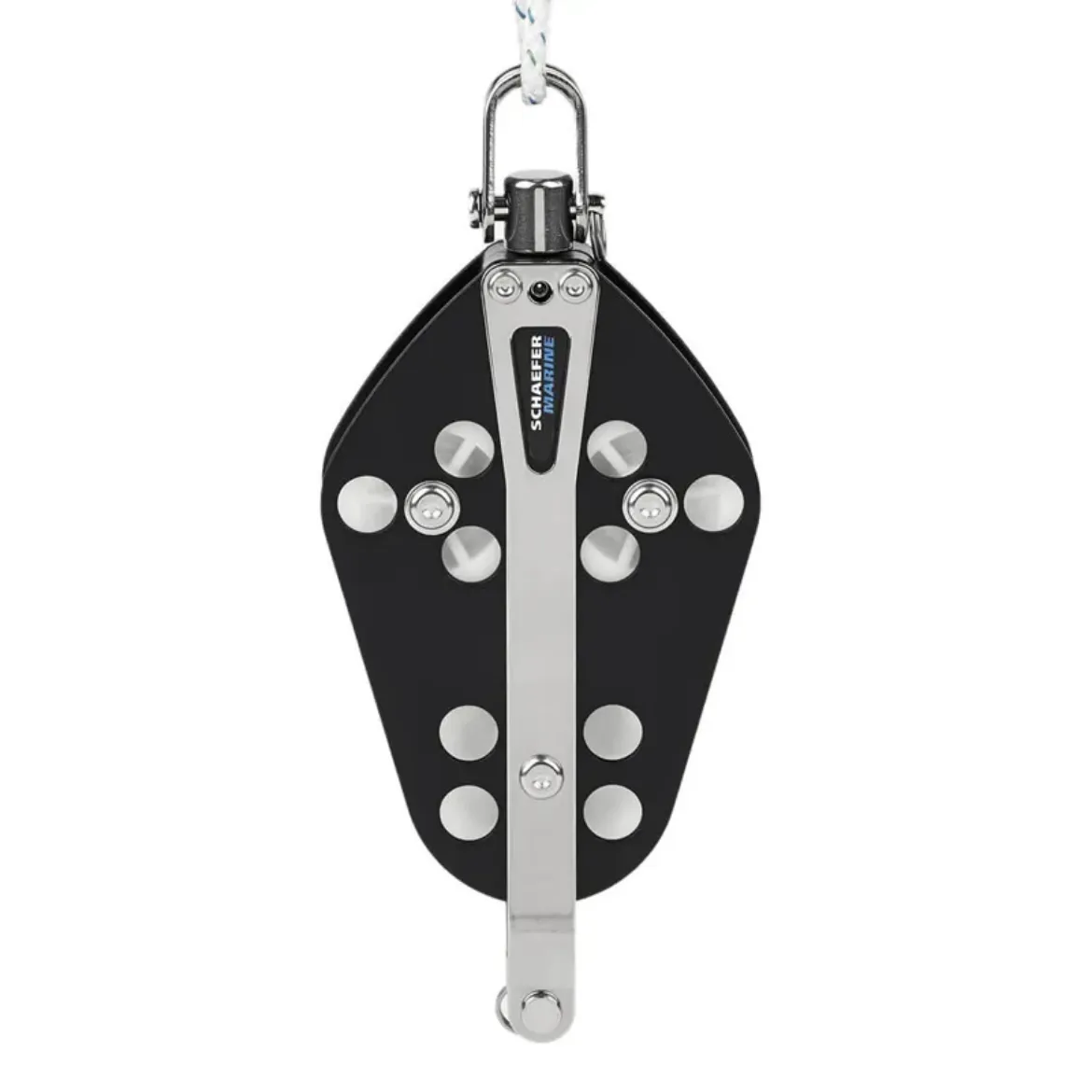 Picture of 60mm aluminium fiddle block with becket